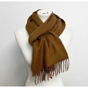 elle bi prodotto italiano Unisex Dark Tan Wool Alpaca Silk scarf